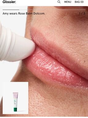 Glossier Rose Balm Dotcom Lip Glossy Balm in Soft Pink